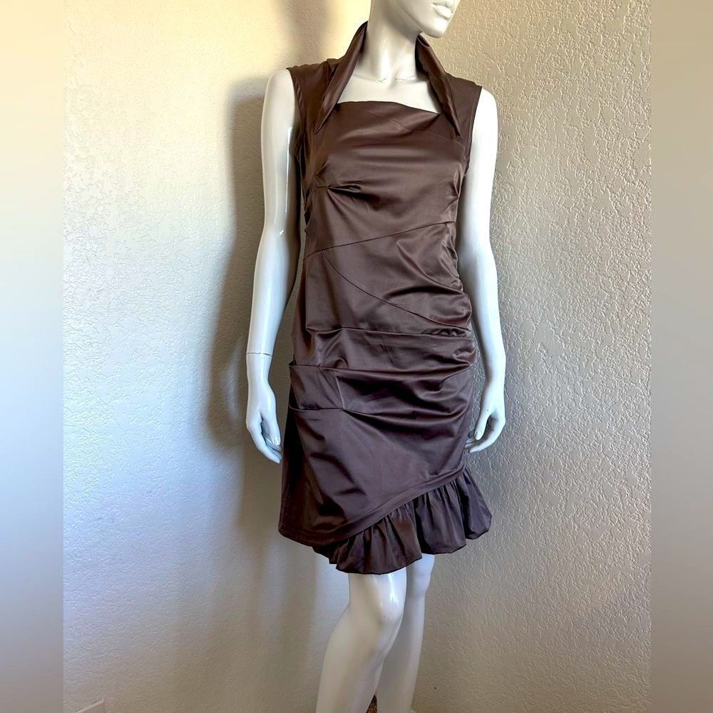 Joseph Ribkoff Brown Sleeveless Dress